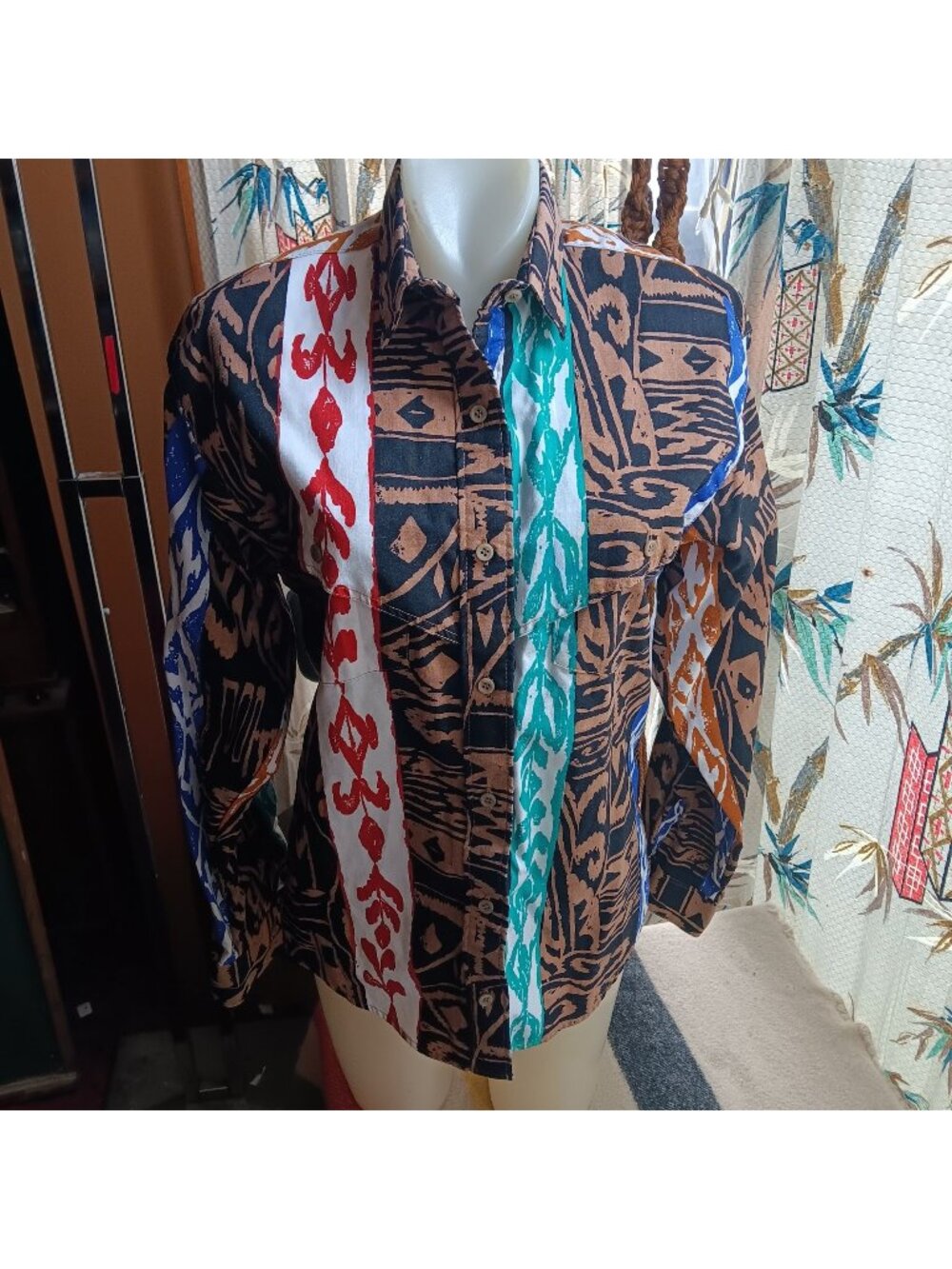 New Vintage Frontier Series Cowgirl Ranch Wife Top Small Padded Shoulders 1990s